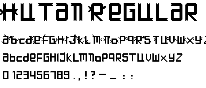 Hutan Regular font